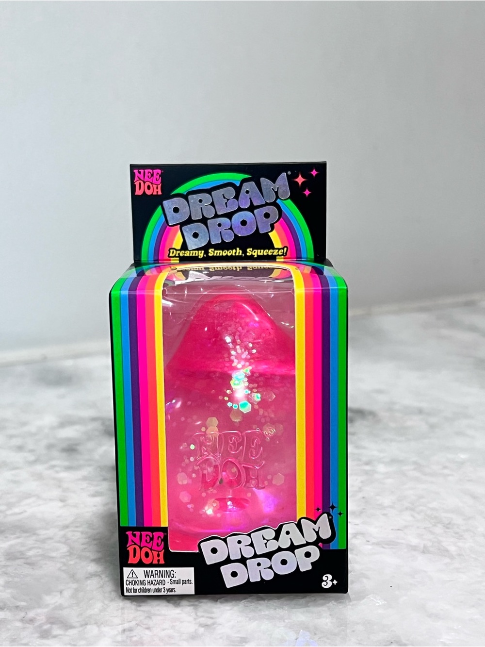 NeeDoh Dream Drop Squeeze Toy Pink